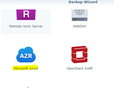 Select Azure