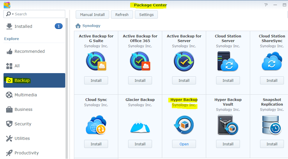 Synology Hyper Backup